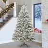 vidaXL K&uuml;nstlicher Weihnachtsbaum Gr&uuml;n und Wei&szlig; 270 cm PVC und Metall