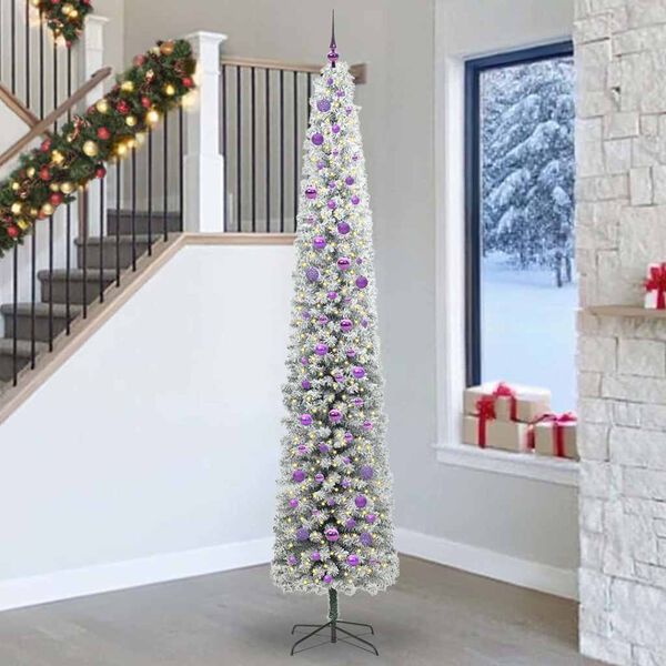 vidaXL K&uuml;nstlicher Weihnachtsbaum mit 300 LEDs mit St&auml;nder Gr&uuml;n 270 cm