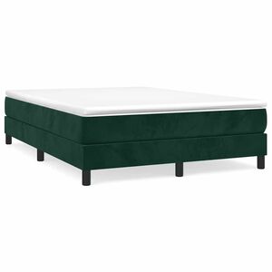 vidaXL Boxspringbettgestell Dunkelgr&uuml;n 140x190 cm Samt