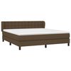 vidaXL Boxspringbett mit Matratze Dunkelbraun 180x200 cm Stoff