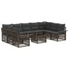 vidaXL Gartensofa-set 10 pcs Grau Poly-Rattan
