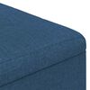 vidaXL Knopf Hocker mit Kissen Blau 60 x 60 x 45 cm Stoff