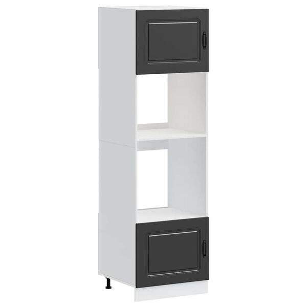 vidaXL Herdumbauschr&auml;nke 2 Stk. Kalmar Schwarz Holzwerkstoff