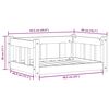 vidaXL Hundebett Wachsbraun 65,5 x 50 x 28 cm Massives Kiefernholz