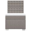 vidaXL Boxspringbett mit Matratze Taupe 100x200 cm Stoff