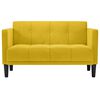 vidaXL Zweisitzer-Sofa Gelb 111 cm Samt