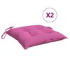vidaXL Stuhlkissen 2 Stk. Rosa 50x50x7 cm Oxford-Gewebe