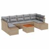 vidaXL Gartensofa-set 8 stk. Beige und Hellgrau Poly-Rattan