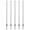 vidaXL Eingebetteter Zaunpfosten 5 stk. Grau 200 cm