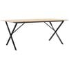vidaXL Esstisch X-Gestell 180x90x75 cm Massivholz Kiefer und Stahl
