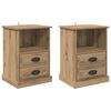 vidaXL Nachttisch 2 Stk. Artisan-Eiche 36 x 43 x 60 cm Holzwerkstoff