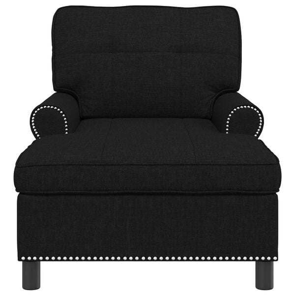 vidaXL Lounge-Liege mit Kissen Schwarz 91 x 157 x 91 cm Stoff