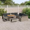 vidaXL Garten-Sofa-Set mit Kissen mit Speicher mit Kissen 13 pcs Grau