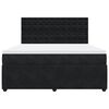 vidaXL Boxspringbett mit Matratze Schwarz 180x200 cm Samt