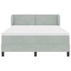 vidaXL Boxspringbett mit Matratze Hellgrau 140 x 200 cm Samt