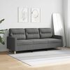 vidaXL 3-Sitzer-Sofa Dunkelgrau 180 cm Stoff