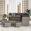 vidaXL Gartensofa-set 9 pcs Grau Poly-Rattan