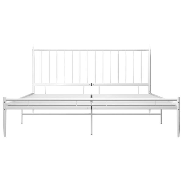 vidaXL Bett Wei&szlig; Metall 200x200 cm