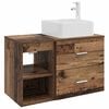 vidaXL Badezimmerm&ouml;bel-Set 2 pcs Altholz Holzwerkstoff