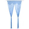 vidaXL Makramee Vorhang Blau 140x240 cm Baumwolle