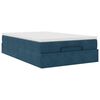 vidaXL Ottoman-Bett mit Matratze Dunkelblau 120x200 cm Samt
