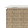 vidaXL Gartenbank mit Kissen Beige 110x40x44 cm Poly Rattan