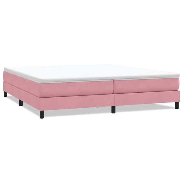 vidaXL Boxspringbett ohne Matratze Rosa 200x210 cm Samt