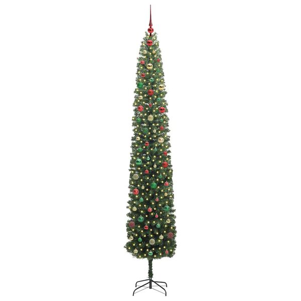 vidaXL Künstlicher Weihnachtsbaum mit 300 LEDs mit Ständer Grün 300 cm