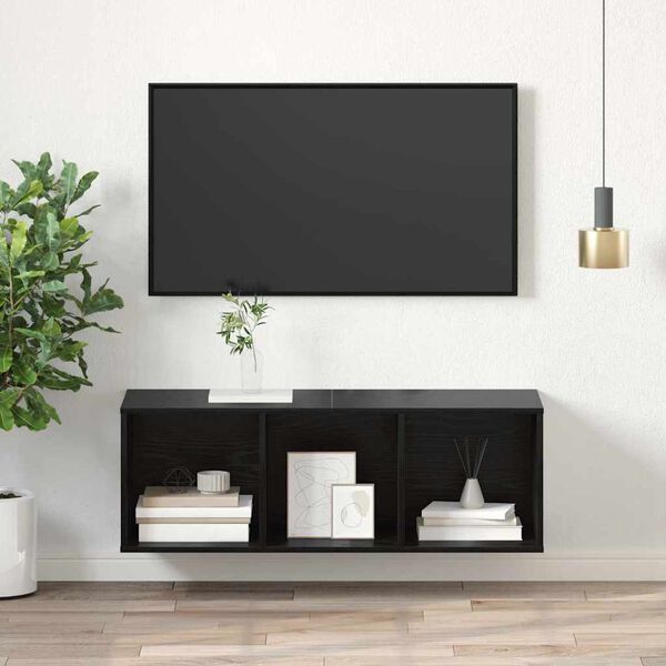 vidaXL TV-Schrankset Schwarz Eichen-Optik 37 x 37 x 107 cm