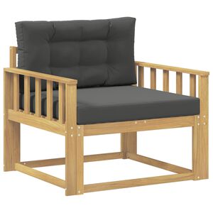 vidaXL Outdoor Mittelsofa Polyester Wei&szlig;