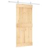 vidaXL Schiebet&uuml;r 90 x 210 cm Massivkiefer (Unbehandelt)