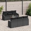 vidaXL Garten-Sofa-Set 7 pcs Schwarz