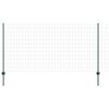vidaXL Euro-Zaun mit Pfosten 25 x 1,2 m PVC-beschichteter Stahl Gr&uuml;n