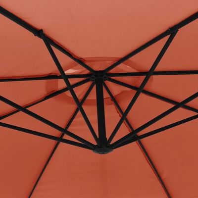 vidaXL Ampelschirm mit Aluminium-Mast 350 cm Terrakotta-Farbton