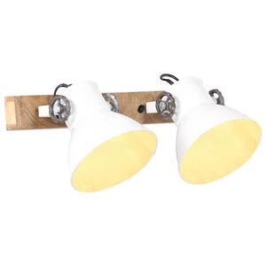 vidaXL Wandlampe Industriestil Wei&szlig; 45x25 cm E27