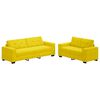vidaXL Sofa 2 pcs Gelb 221 x 80 x 80 cm Stoff