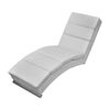 vidaXL Chaiselongue Wei&szlig; Kunstleder