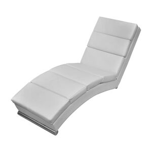vidaXL Chaiselongue Wei&szlig; Kunstleder