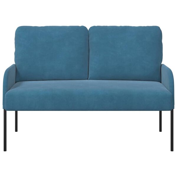 vidaXL Sofas mit Kissen 110cm Blau Sperrholz