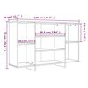 vidaXL Sideboard Sonoma-Eiche 120x30x75 cm Holzwerkstoff