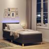 vidaXL LED Boxspringbett mit Matratze Dunkelbraun 90 x 200 cm Stoff