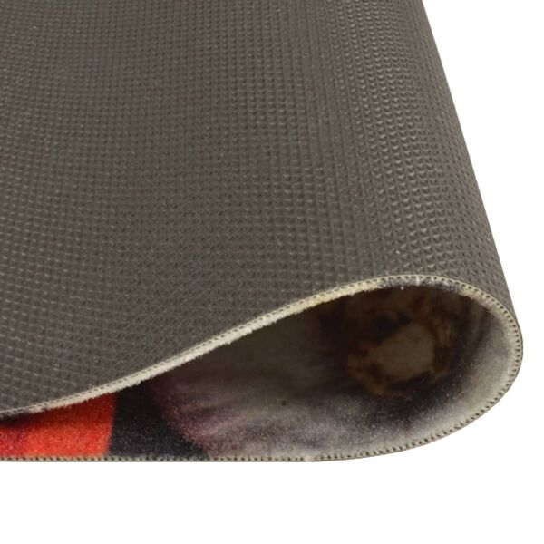 vidaXL K&uuml;chenteppich Waschbar Wein & Essen 45x150 cm Samt