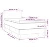 vidaXL Boxspringbett mit Matratze Dunkelgrau 90x190 cm Stoff