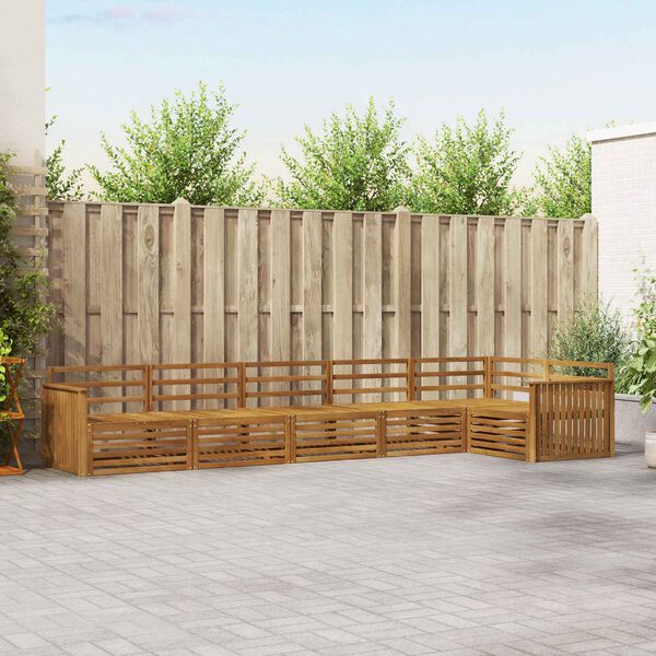 vidaXL Outdoor-Sofagarnitur 6 pcs Natur Massivholz Akazie