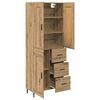 vidaXL Highboard mit Schubladen 2 pcs Artisan-Eiche Holzwerkstoff