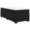 vidaXL Boxspringbett mit Matratze Schwarz 90x200 cm Samt