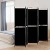 vidaXL 5-tlg. Paravent Schwarz 250x180 cm Stoff