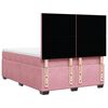 vidaXL Boxspringbett mit Matratze Rosa 160x200 cm Samt