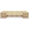 vidaXL 7-tlg Garten-Lounge-Set mit Kissen Honigbraun Massivholz Kiefer