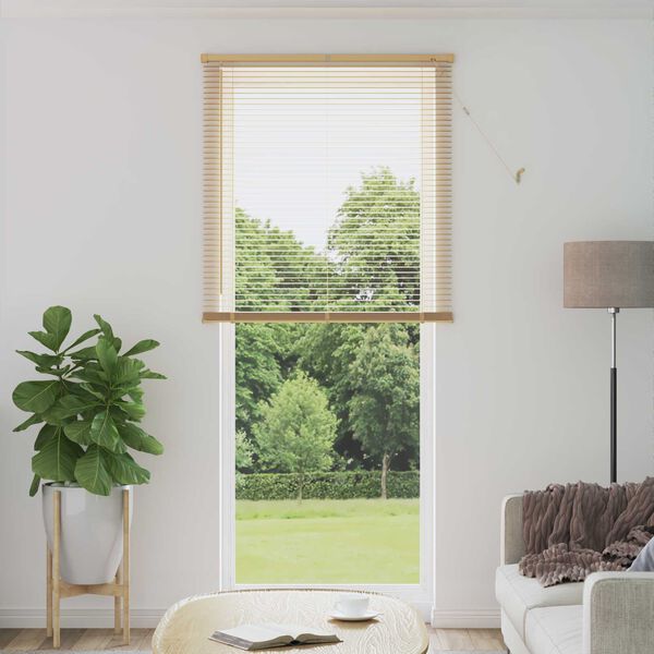 vidaXL Venetianer Jalousie Hellbraun mit Muster 213 x 80 cm PVC